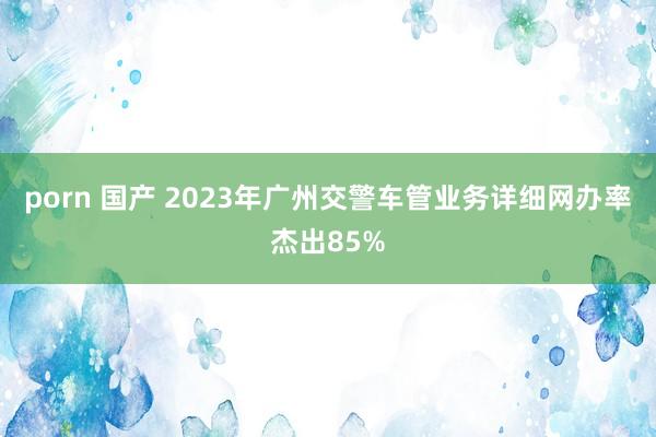 porn 国产 2023年广州交警车管业务详细网办率杰出85%