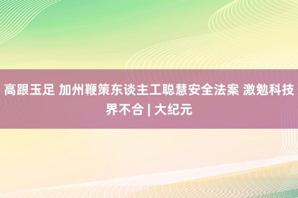 高跟玉足 加州鞭策东谈主工聪慧安全法案 激勉科技界不合 | 大纪元