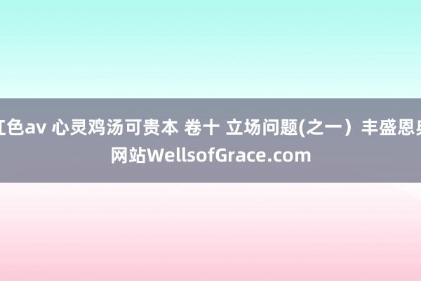 红色av 心灵鸡汤可贵本 卷十 立场问题(之一）丰盛恩典网站WellsofGrace.com