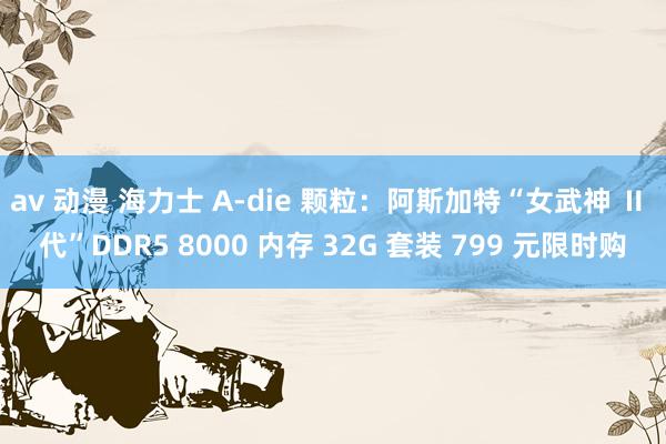 av 动漫 海力士 A-die 颗粒：阿斯加特“女武神 Ⅱ 代”DDR5 8000 内存 32G 套装 799 元限时购