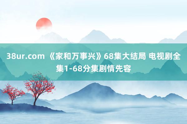 38ur.com 《家和万事兴》68集大结局 电视剧全集1-68分集剧情先容